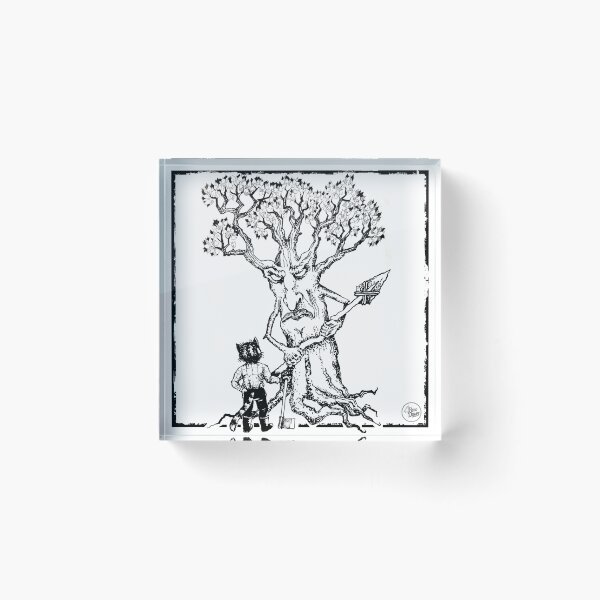 Item preview, a cat and a tree designed and sold by 4-piece-drawing.
