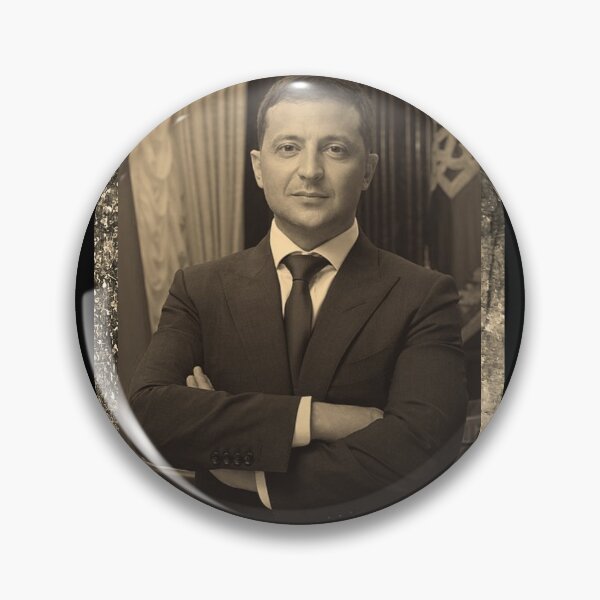 Item preview,  Sepia Filter Official Portrait Of Volodymyr Zelensky ~ President.gov.ua Design  designed and sold by EarthArtDesigns.