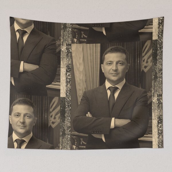Item preview,  Sepia Filter Official Portrait Of Volodymyr Zelensky ~ President.gov.ua Design  designed and sold by EarthArtDesigns.