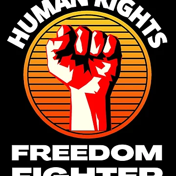 Artwork thumbnail, Human Rights Freedom Fighter Fighting For Human Rights by RGRamsey