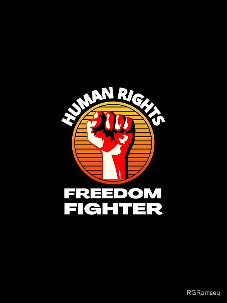 Thumbnail 5 of 5, A-Line Dress, Human Rights Freedom Fighter Fighting For Human Rights designed and sold by RGRamsey.