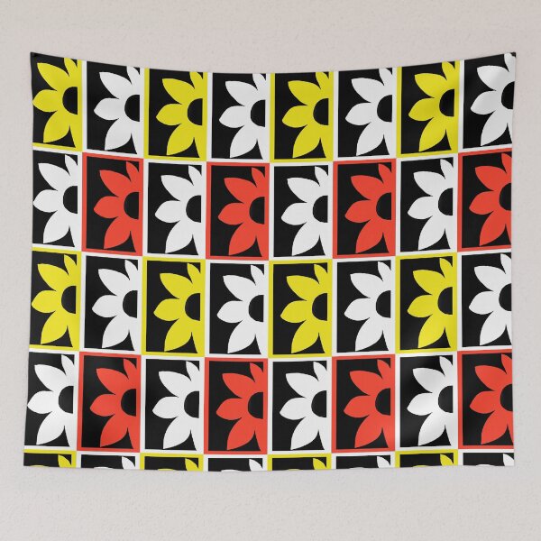 Item preview, Mod Quad,Half Daisey, Daisey, 1960s Mod, Mid Century Modern, 1960s, Sixties, Big flower print  designed and sold by Nostrathomas66.