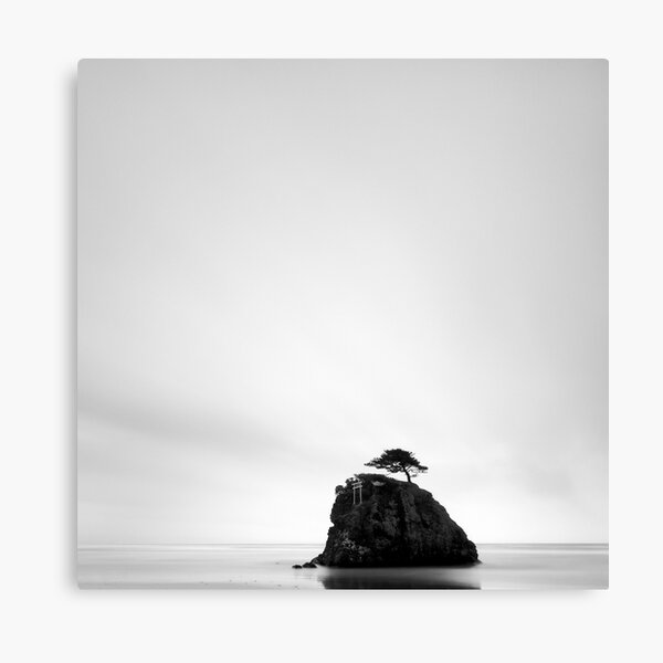 Izumo Rock, Tree and Torii Gate. Japan Canvas Print