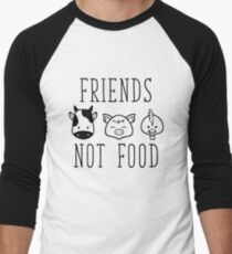Friends Not Food Baseball ¾ Sleeve T-Shirt