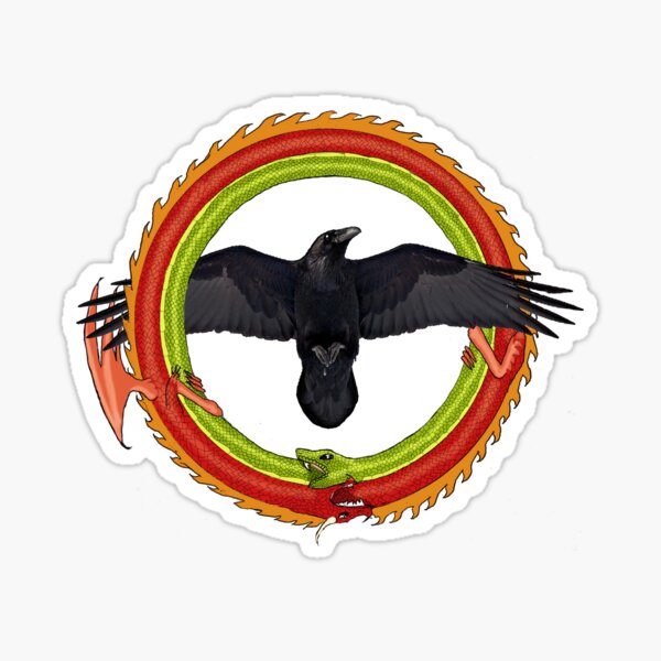 Raven Ouroboros 2 Sticker
