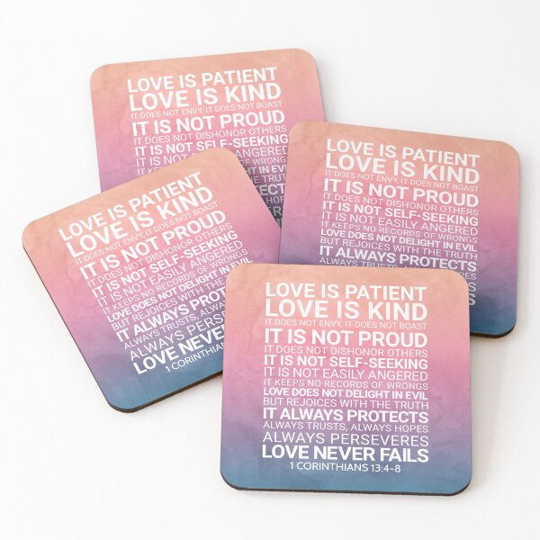 Item preview, Love Is Patient, Love Is Kind, 1 Corinthians 13:4-8, Bible Verse, Watercolor Scripture Art designed and sold by aenaonartwork.