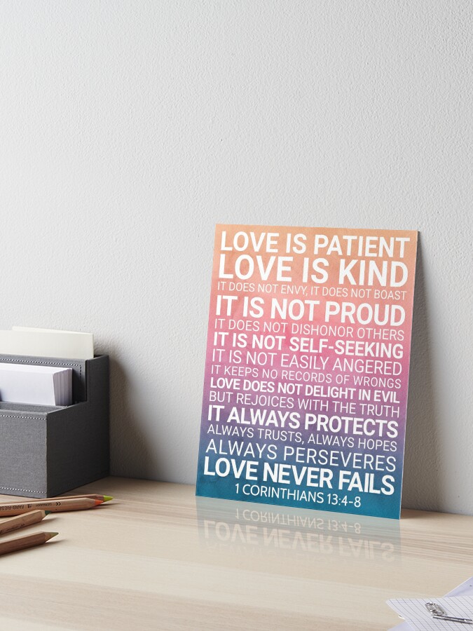 Love Is Patient, Love Is Kind, 1 Corinthians 13:4-8, Bible Verse