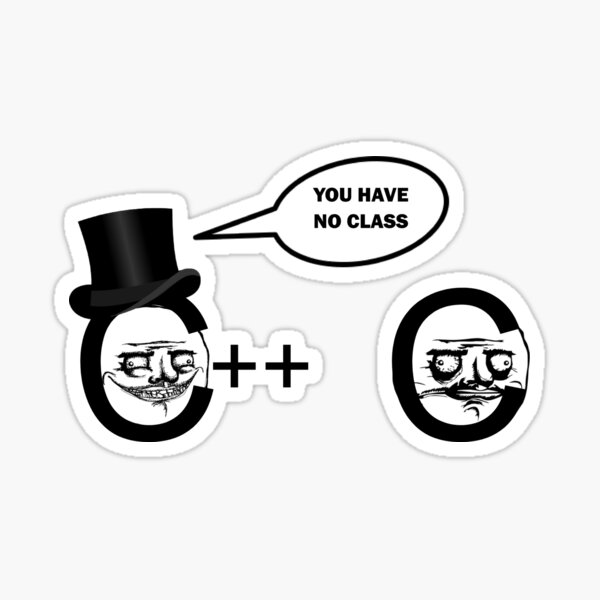 No Class Programming Joke Sticker