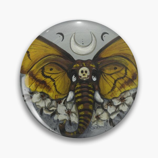 Death's Head Hawk Moth Elephant Pin