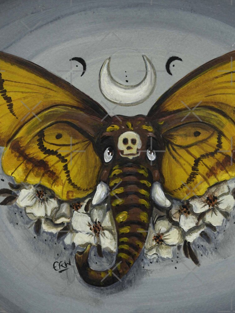 Thumbnail 4 of 4, iPhone Case, Death's Head Hawk Moth Elephant designed and sold by ERWhittingham.
