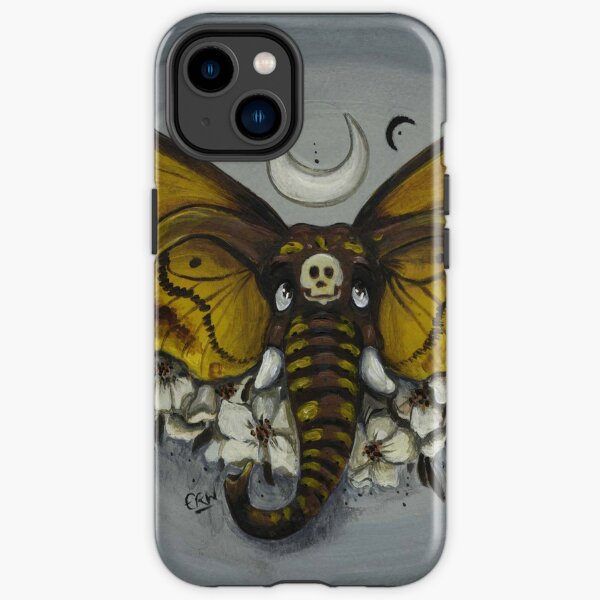 Death's Head Hawk Moth Elephant iPhone Tough Case