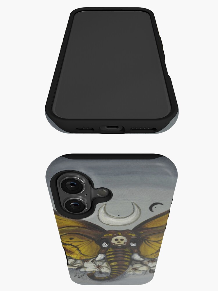 Thumbnail 3 of 4, iPhone Case, Death's Head Hawk Moth Elephant designed and sold by ERWhittingham.
