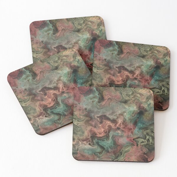 Item preview, Dark Matter Marble - Coral and Teal designed and sold by Allison Stockslager.