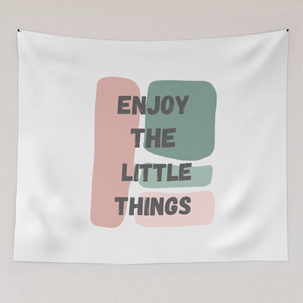 Item preview, Enjoy the little things, Inspirational life quote (color palate, colour pallete)  designed and sold by Sanaura.