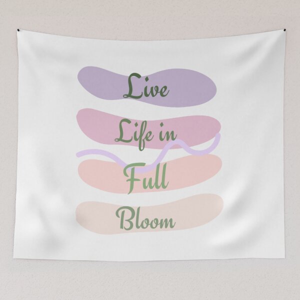 Item preview, Live life in full bloom , Inspirational life quote (color palate, colour pallete)  designed and sold by Sanaura.