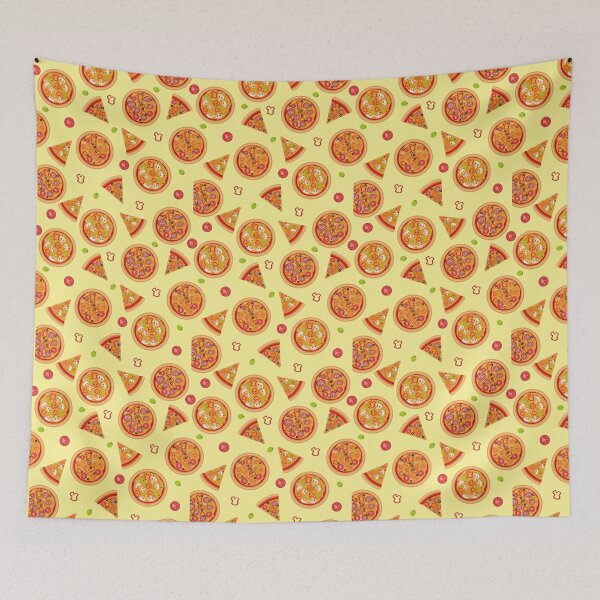 Item preview, Pizza Seamless Pattern with Ingredients designed and sold by ivector.
