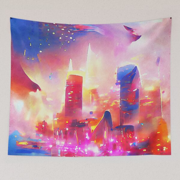 Item preview, Abstract Seaport Megalopolis designed and sold by LargeShop.