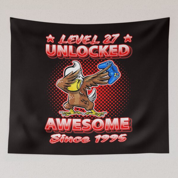 Item preview, evel 27 Unlocked Born In 1995 Dabbing  27th Birthday shirt designed and sold by Christmas222.