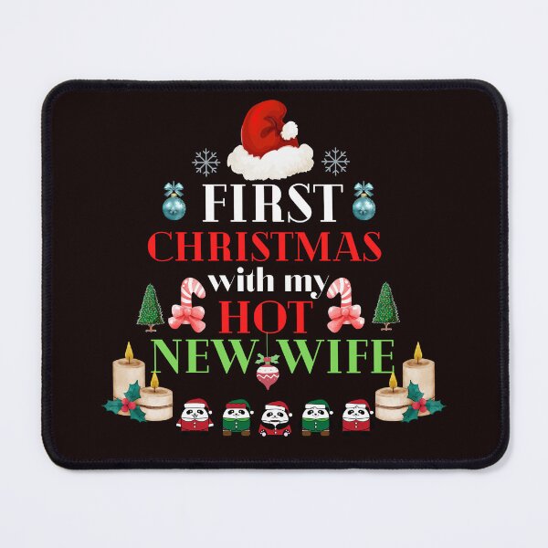 Item preview, First Christmas With My Hot New Wife Funny Couple Gifts T-Shirt designed and sold by bahdsgraphic.