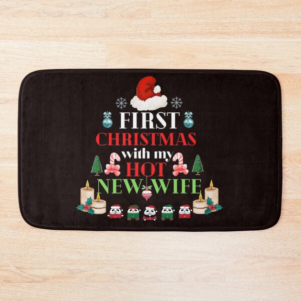 Item preview, First Christmas With My Hot New Wife Funny Couple Gifts T-Shirt designed and sold by bahdsgraphic.