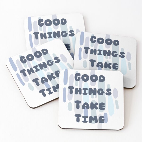 Item preview, Good things take time, Inspirational life quote (color palate, colour pallete)  designed and sold by Sanaura.
