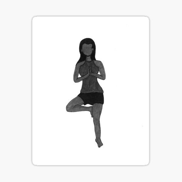 "Tadasana Yoga Girl" Sticker by morbidcouture Redbubble