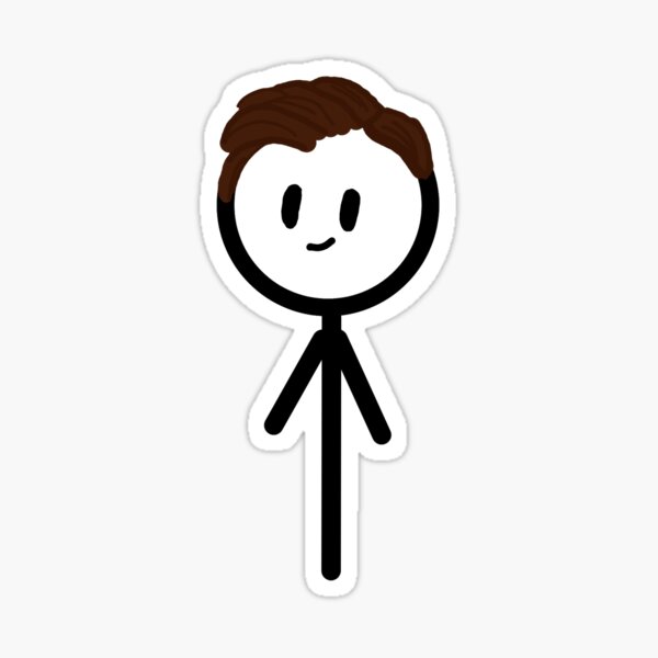 Cute Stickman Gaming Sticker for Sale by Georgia Bromley