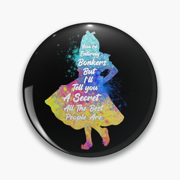 Item preview, Colorful Watercolor Alice in Wonderland - Bonkers Quote designed and sold by maryedenoa.