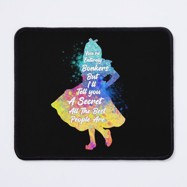 Item preview, Colorful Watercolor Alice in Wonderland - Bonkers Quote designed and sold by maryedenoa.
