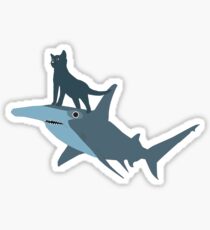 The Kitten and the Shark Sticker