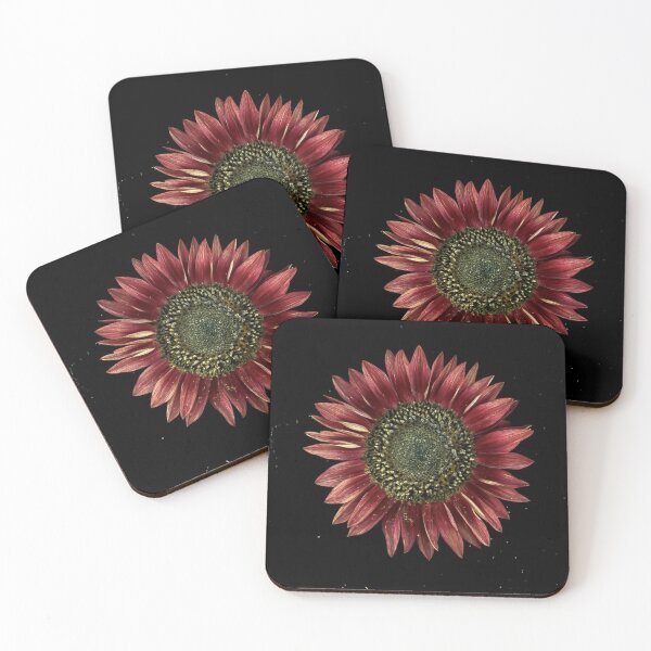 Red Blooms Copper Coaster