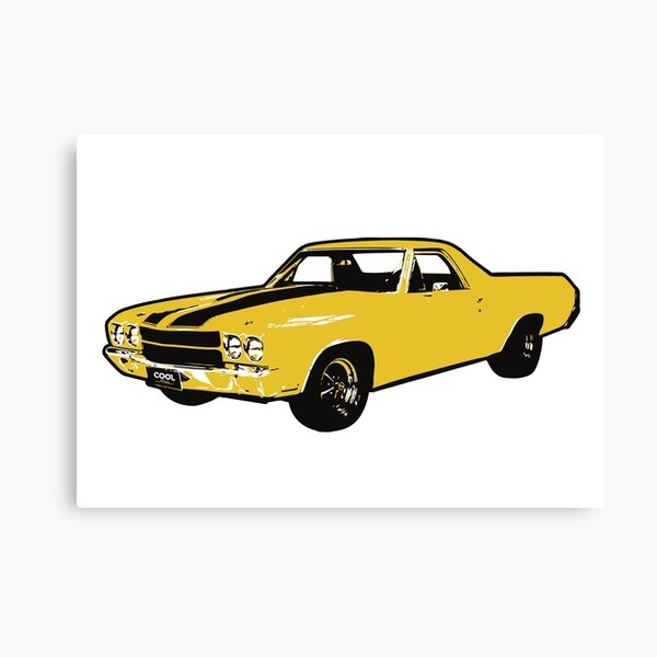 Chevrolet El Camino wall art. Wall decor photography canvas 11x14