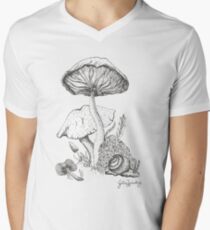 mushroom Men's V-Neck T-Shirt