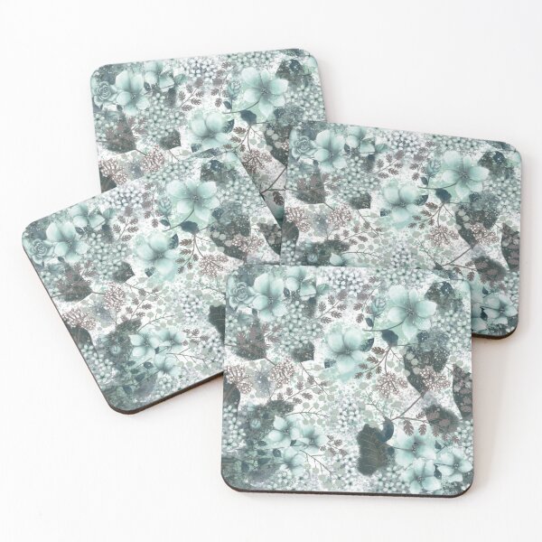 Item preview, Mint Floral Pattern designed and sold by MonksandZappa.