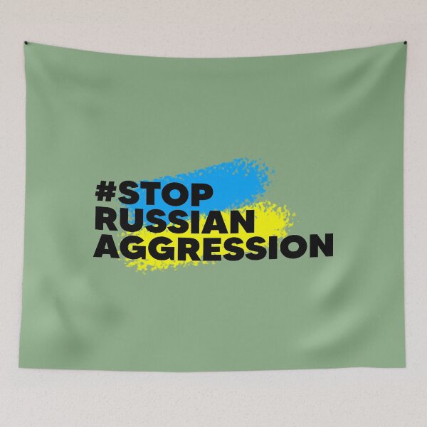 Item preview, Stop russian Aggression I Support Ukraine designed and sold by Mooostickers.