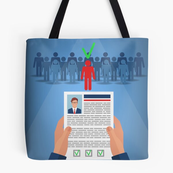 Item preview, Recruitment for Business. Hands Hold CV Profile of Candidate. Human Resources designed and sold by ivector.