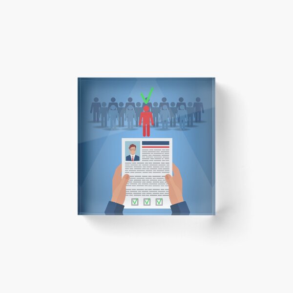 Item preview, Recruitment for Business. Hands Hold CV Profile of Candidate. Human Resources designed and sold by ivector.