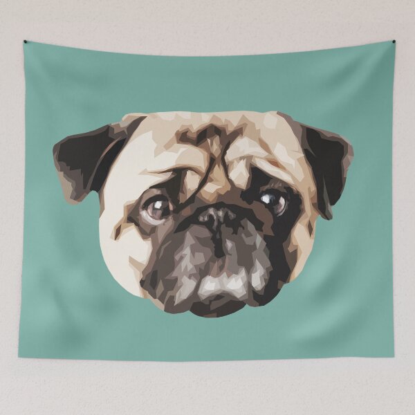 Item preview, Pug Cute Dog Pop Art - Fawn Pug - WPAP designed and sold by inkandmoth.