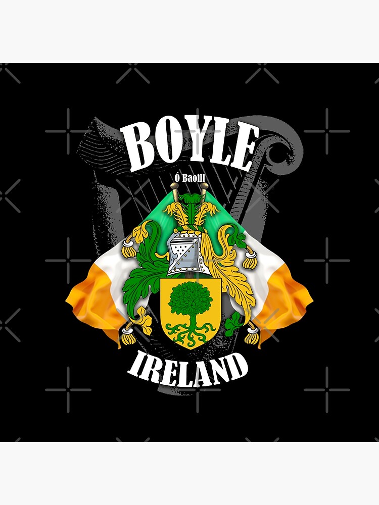 Disover Boyle Family Ireland Crest Coat of Arms Irish Flags Premium Matte Vertical Poster