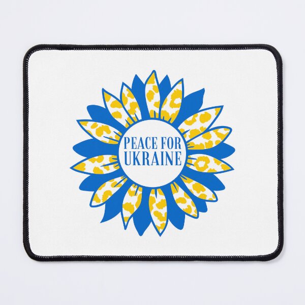 Item preview, Peace for Ukraine Blue Sunflower Leopard Blue and Yellow- Russia Ukraine War - support ukraine designed and sold by CaitU.