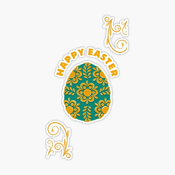 Happy Easter Day Celebration 2024 Sticker for Sale by Jovan Bošković