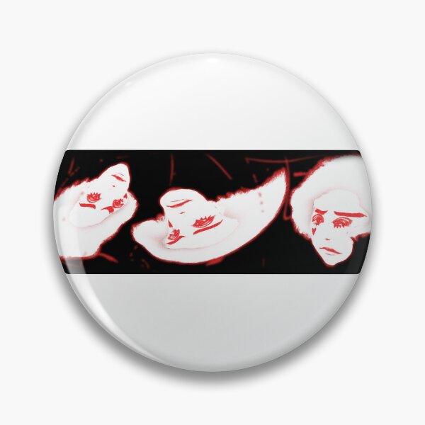 Item preview, Red and white distorted clown heart face designed and sold by Visualsleep.