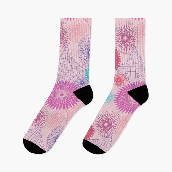 Item preview, Abstract Spiro Wheels and Shapes in pink and aqua designed and sold by DannysReRemodel.