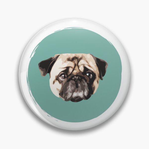 Item preview, Pug Cute Dog Pop Art - Fawn Pug - Paint Circle - WPAP designed and sold by inkandmoth.