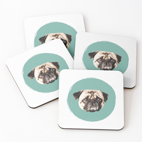 Item preview, Pug Cute Dog Pop Art - Fawn Pug - Paint Circle - WPAP designed and sold by inkandmoth.
