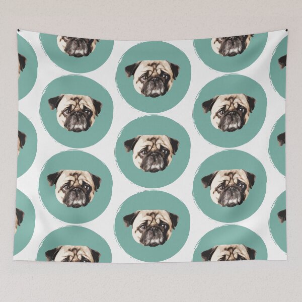 Item preview, Pug Cute Dog Pop Art - Fawn Pug - Paint Circle - WPAP designed and sold by inkandmoth.