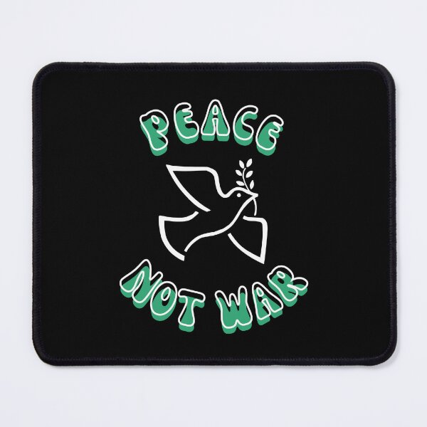 Item preview, Peace Not War with Dove of Peace logo - teal designed and sold by BTCelebration.