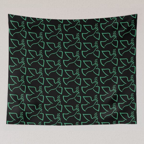 Item preview, Peace Not War with Dove of Peace logo - teal designed and sold by BTCelebration.