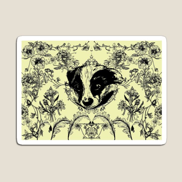 Botanical Badger Magnet