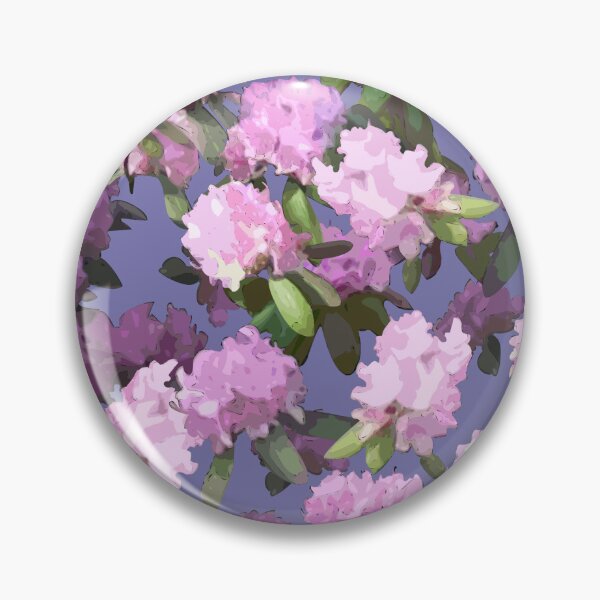 Artikelvorschau, Tossed Rhododendrons on Lavender Half-Drop Repeat 5748 entworfen und verkauft von Art in My Loft.